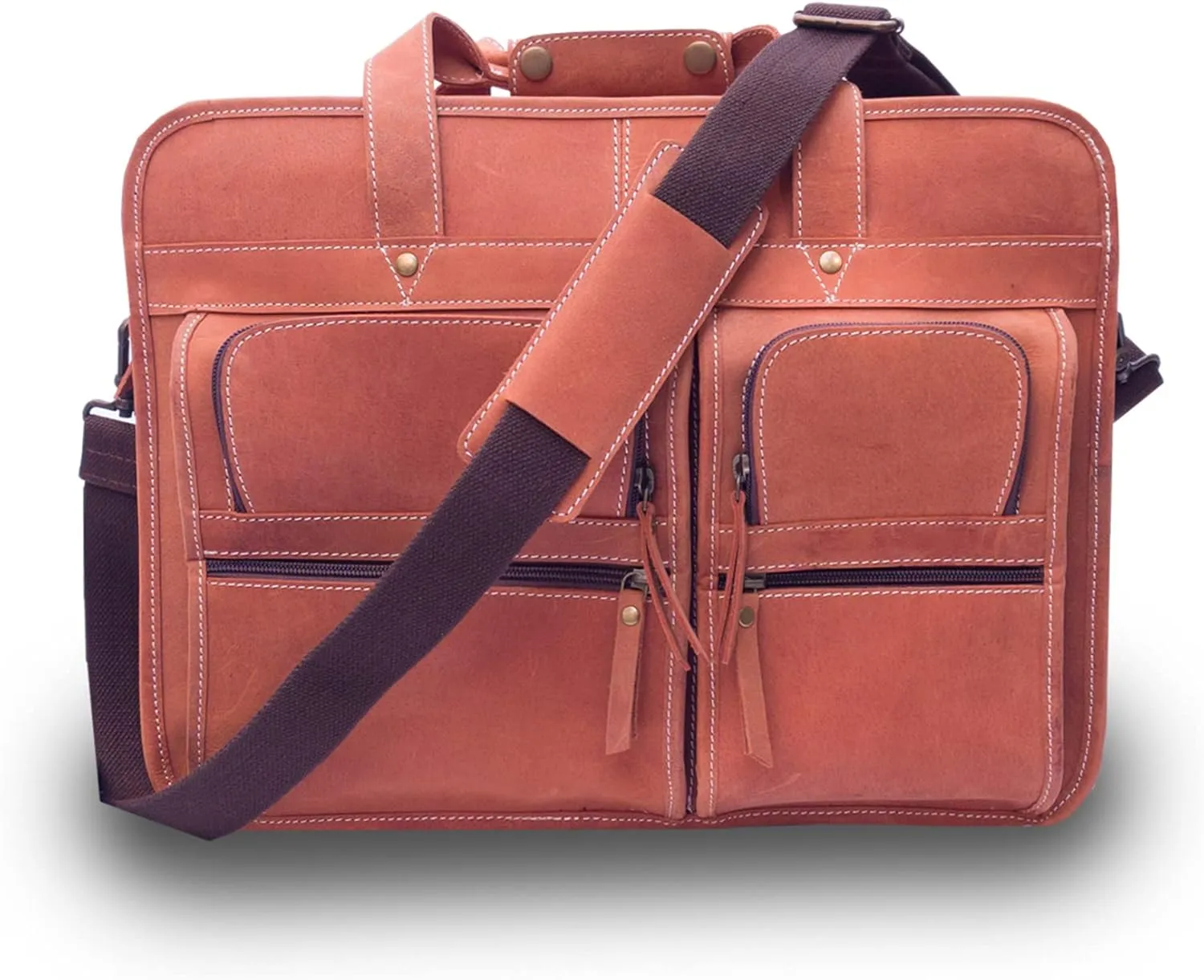 Wonder Care Leather Bag for Men Briefcase 17" Laptop Messenger Bag for Men and Women Computer Bags for Business Travel Office School (Laptop_Bag_17")