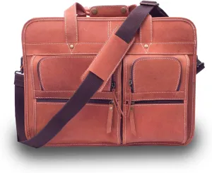 Wonder Care Leather Bag for Men Briefcase 17" Laptop Messenger Bag for Men and Women Computer Bags for Business Travel Office School (Laptop_Bag_17")