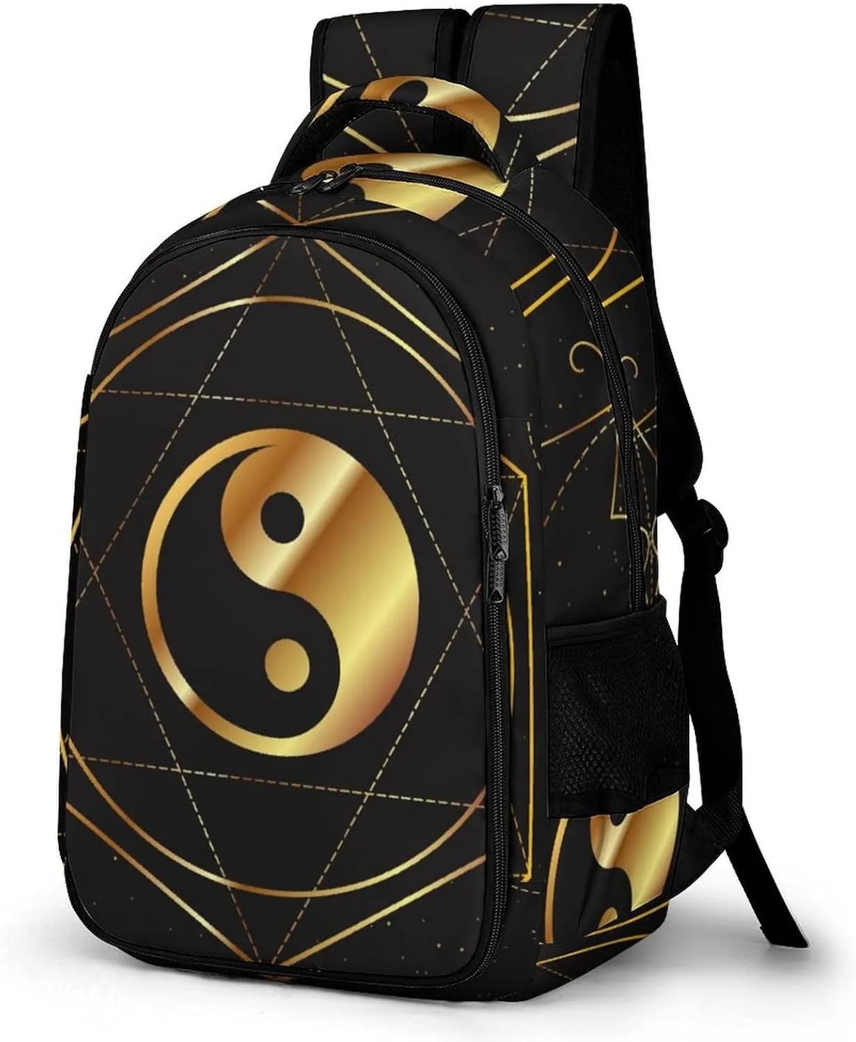Yin And Yang Chinese Travel Laptop Backpack Large Casual Daypack Durable Work Computer Camping Back Packs Bags for Women Men