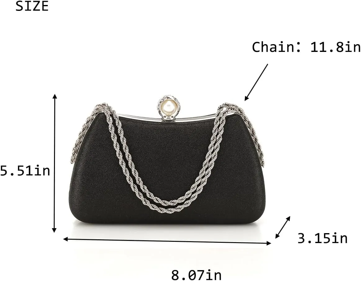 YYW Women Evening Bag Glitter Shiny Clutch Purses Handbags for Formal Wedding Party