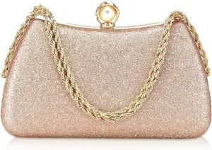 YYW Women Evening Bag Glitter Shiny Clutch Purses Handbags for Formal Wedding Party