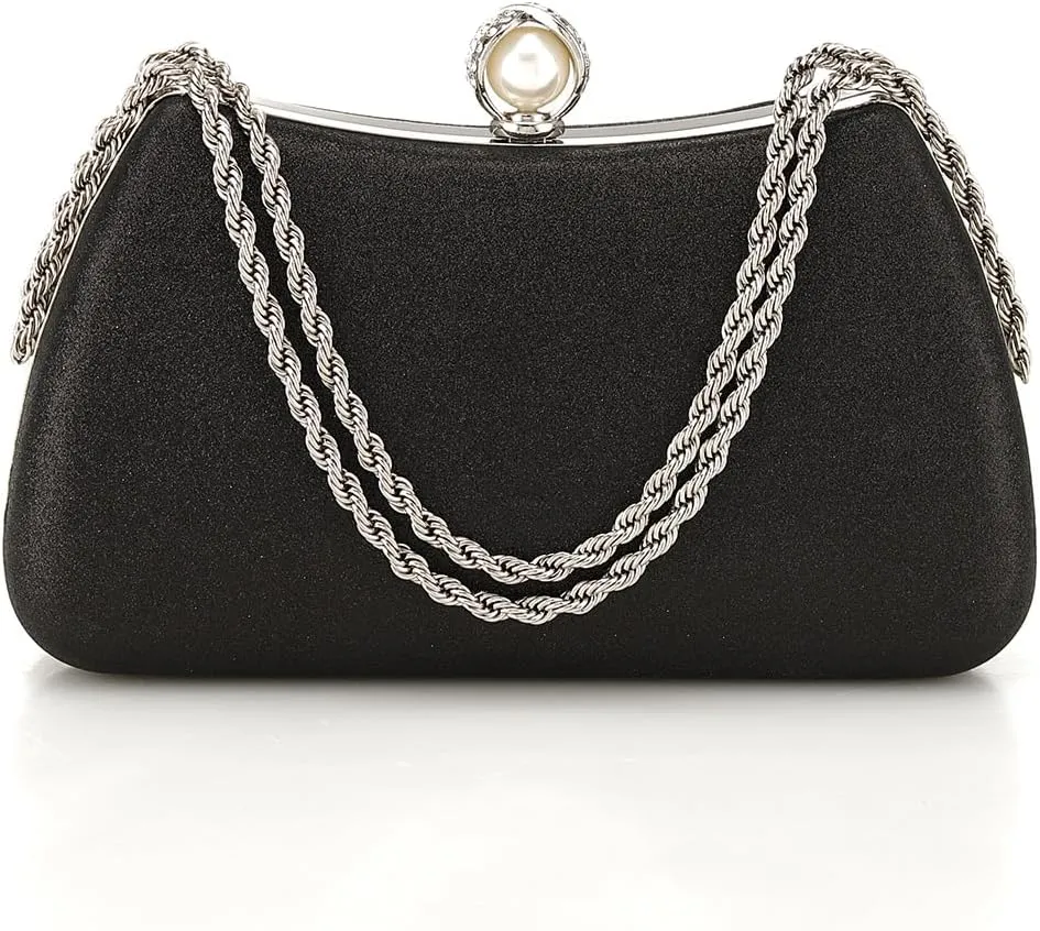 YYW Women Evening Bag Glitter Shiny Clutch Purses Handbags for Formal Wedding Party